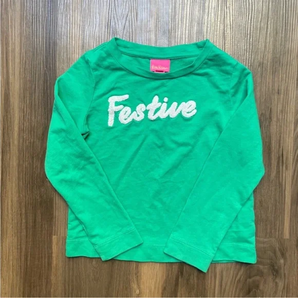 Lilly Pulitzer Mini Rami Festive Sweatshirt
Green Holiday Kids Med 6-7 yr Girls - Picture 5 of 11